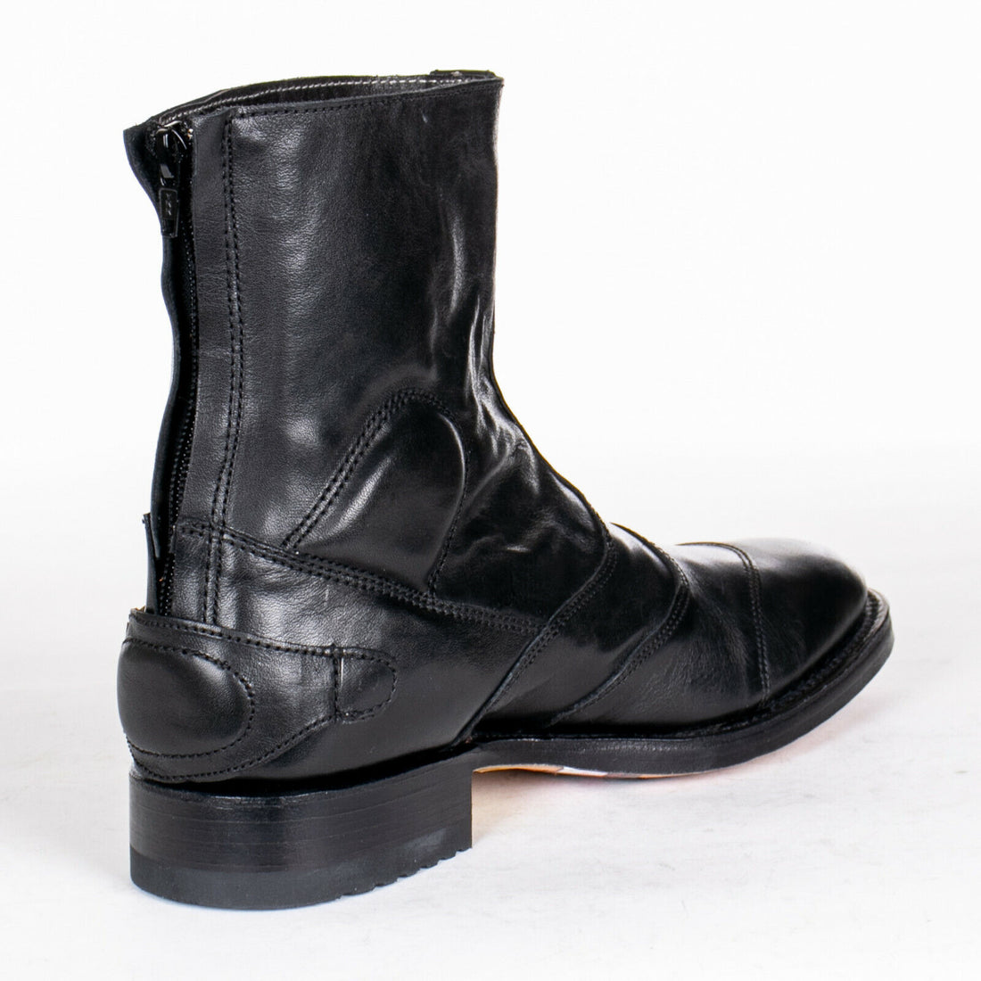 Sendra Boots Leder Stiefel 7312 Bartolo Negro Herren Schwarz