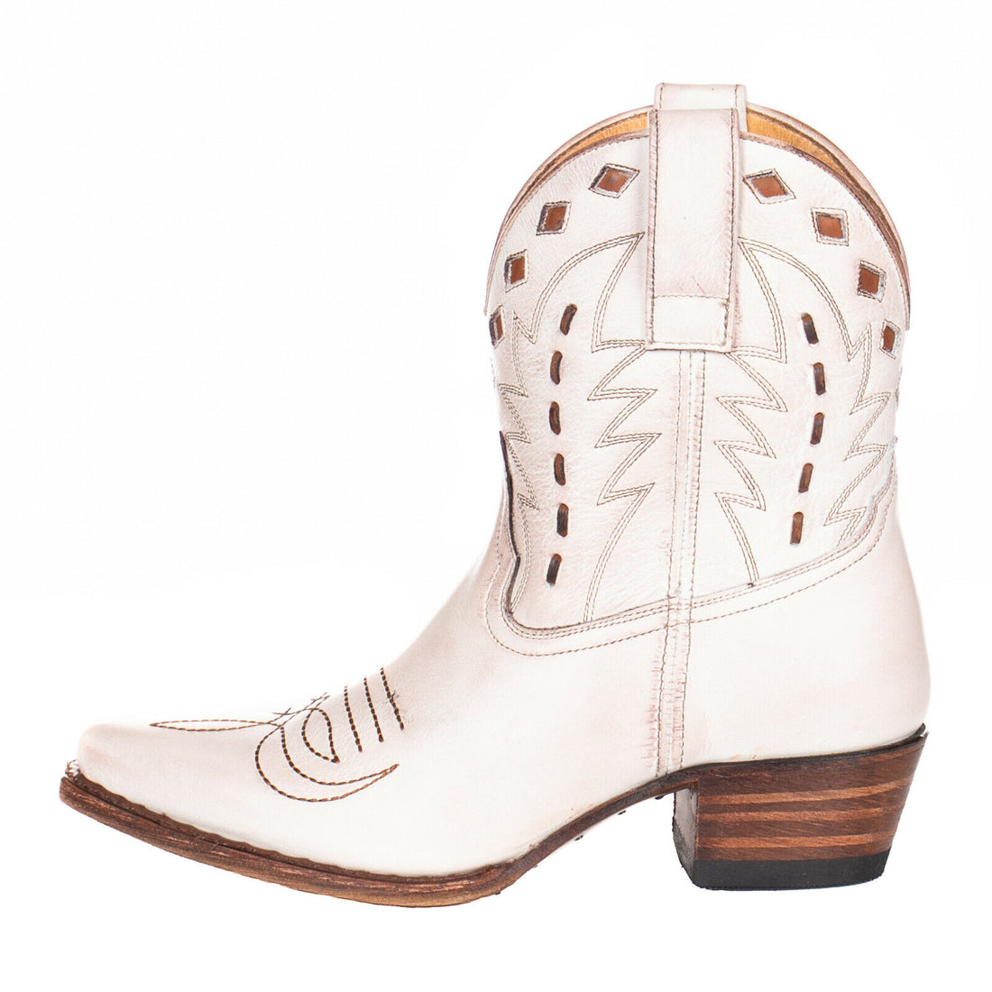Sendra Boots 17156 Salvaje Suave Cowboy Western Stiefelette Bootie Damen Weiß