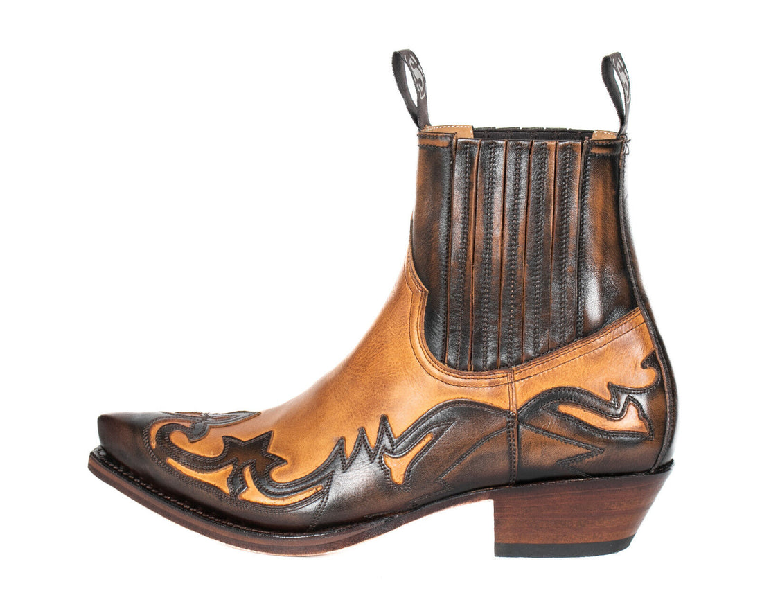 Sendra Boots 4660 Britnes Evolut Tang Negro Western Leder Stiefel Unisex Schwarz