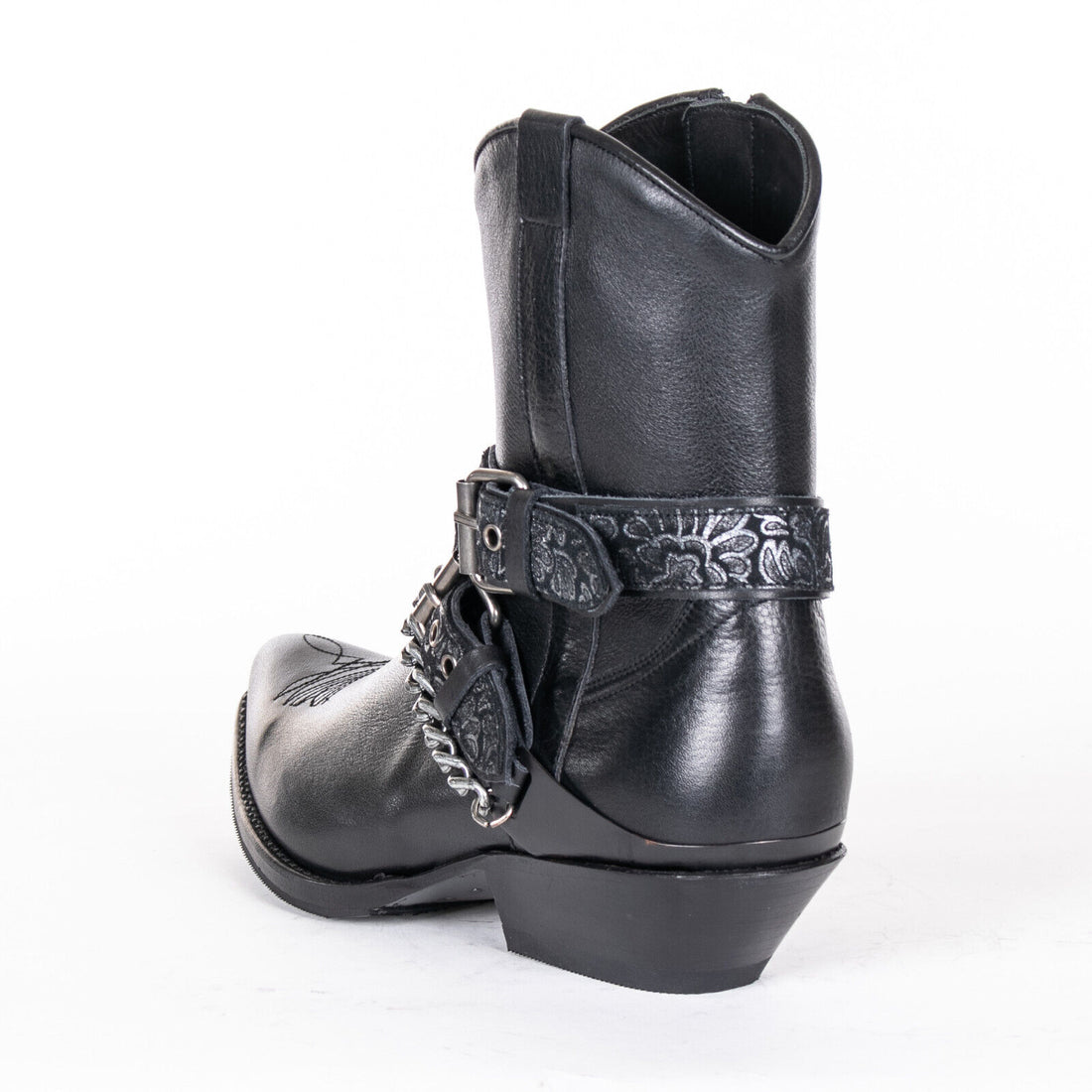 Sendra Boots 17366 Salvaje Negro Western Stiefellette mit Kette Damen Schwarz